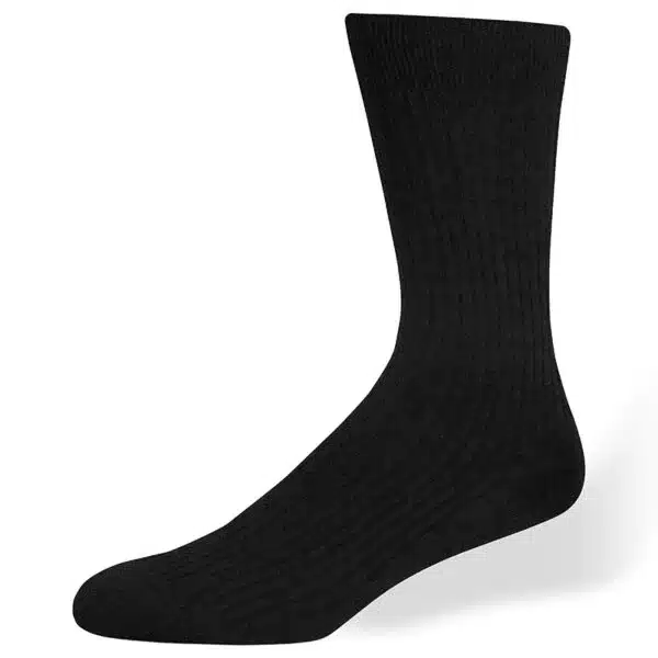 chaussettes noir coton egyptien bouts et talons renforces